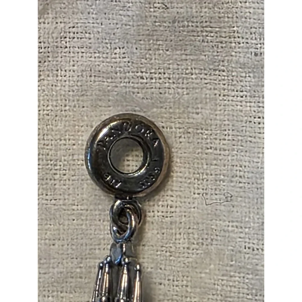 Pandora Sterling Silver Sagrada Familia Barcelona Dangle Charm with Pouch 925